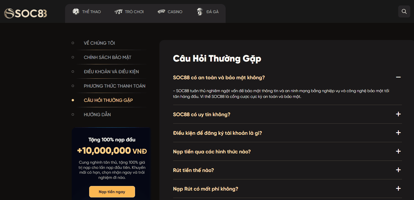 Câu hỏi thường gặp
