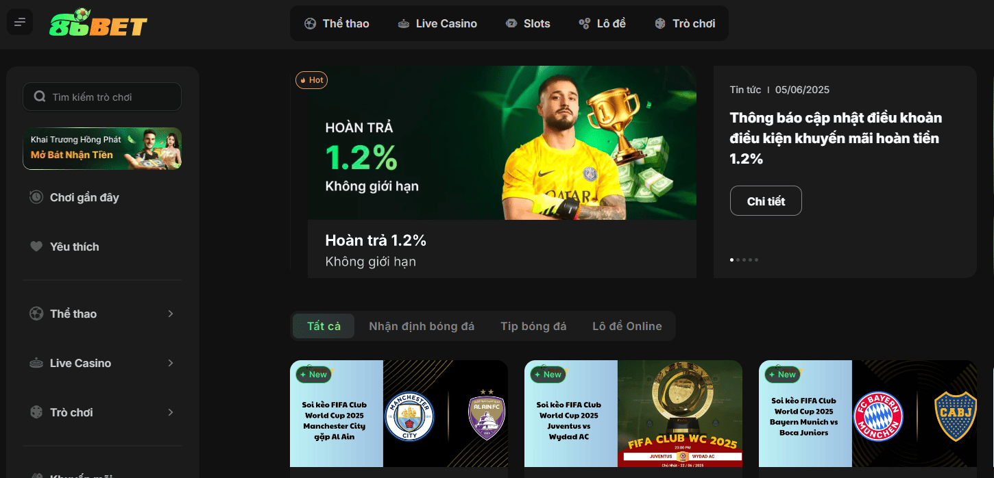 Hướng dẫn chi tiết 5 bước rút tiền 86BET