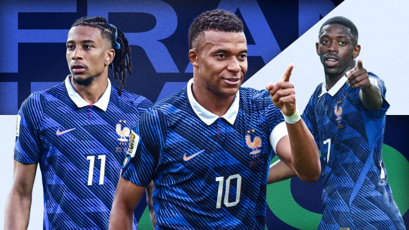Mbappe dẫn đầu hàng công đội tuyển Pháp